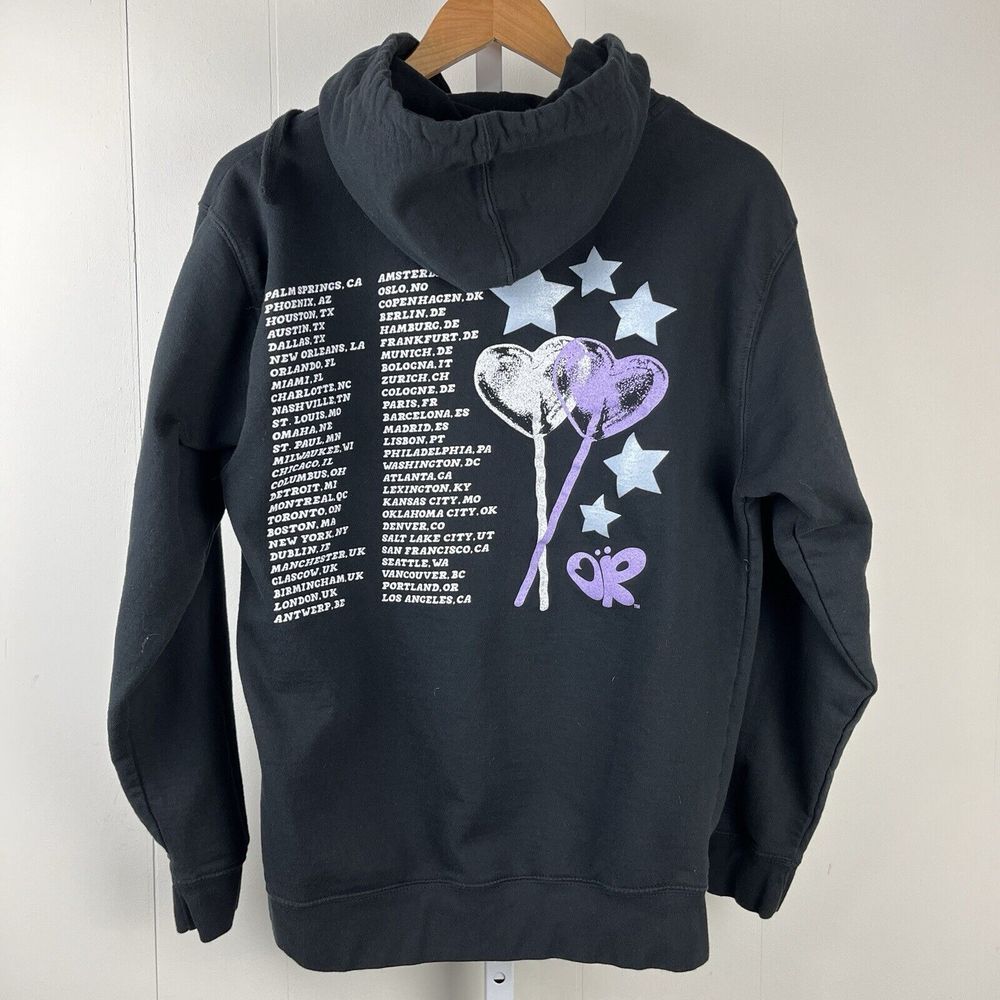 Olivia Rodrigo GUTS World Tour Hoodie Sweatshirt Size Medium Black Graphic Print - Picture 4 of 6